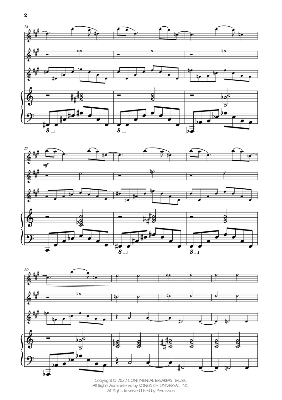 Severance - Main Title Theme Woodwind Trio scores gallery preview page 2