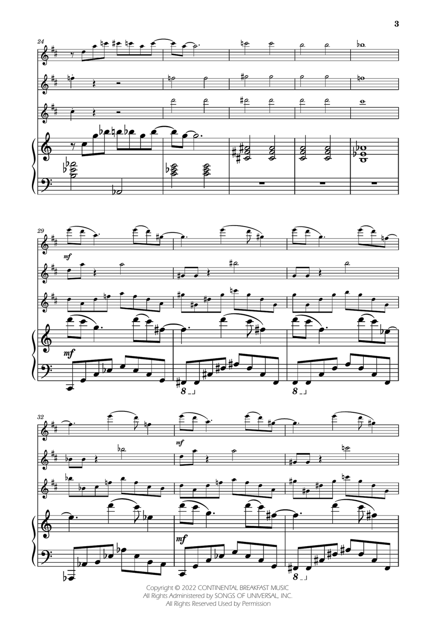Severance - Main Title Theme Woodwind Trio scores gallery preview page 3