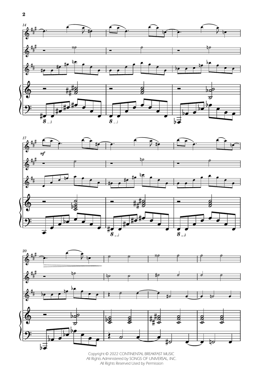 Severance - Main Title Theme Woodwind Trio scores gallery preview page 2