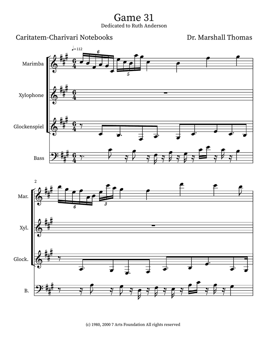 Game 31 Game 31 Small Ensemble scores gallery preview page 1