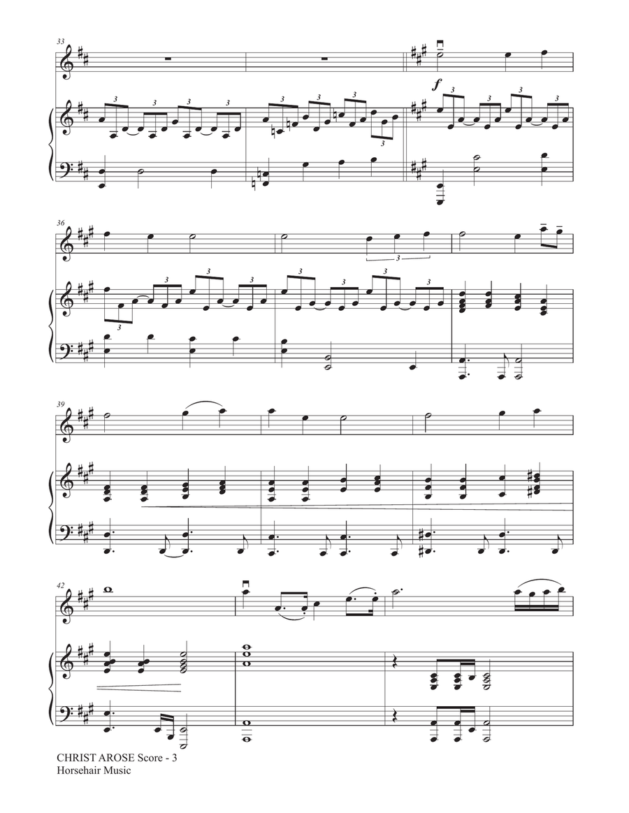 Christ Arose (Lo in the Grave He Lay) - Violin Solo Violin Solo scores gallery preview page 3