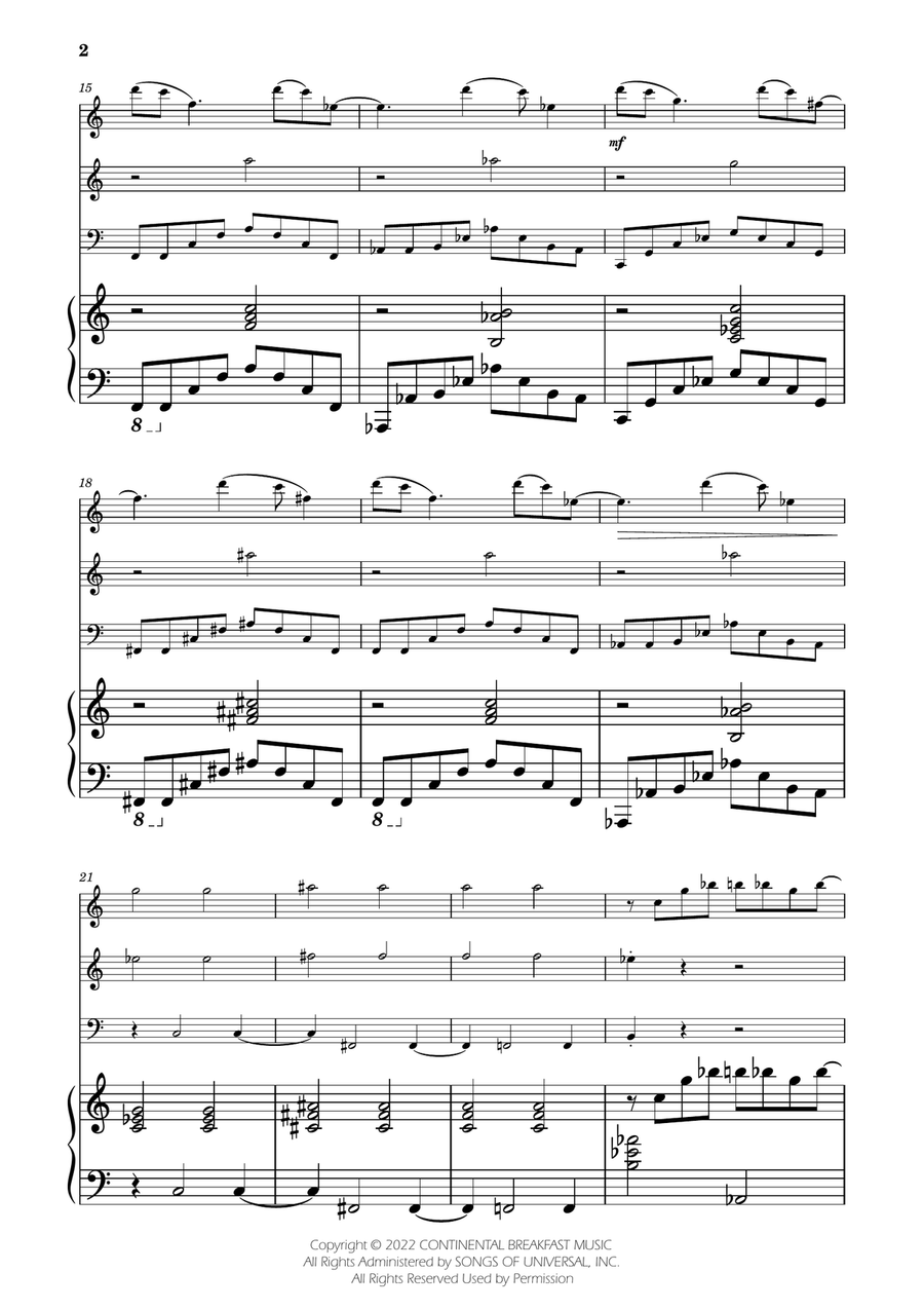 Severance - Main Title Theme String Trio scores gallery preview page 2