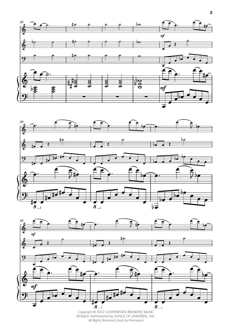 Severance - Main Title Theme String Trio scores gallery preview page 3