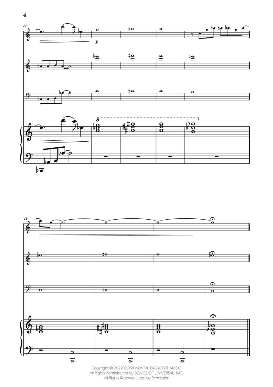 Severance - Main Title Theme String Trio scores gallery preview page 4