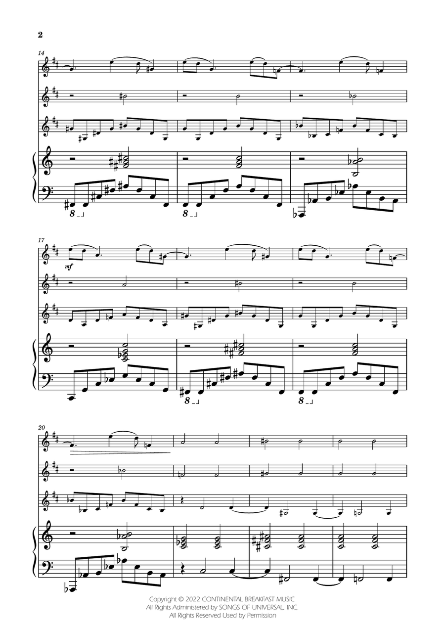 Severance - Main Title Theme Trumpet Trio scores gallery preview page 2