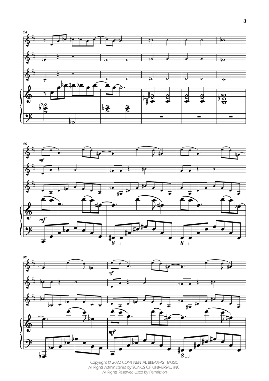 Severance - Main Title Theme Trumpet Trio scores gallery preview page 3
