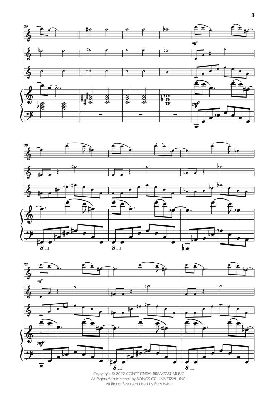 Severance - Main Title Theme String Trio scores gallery preview page 3