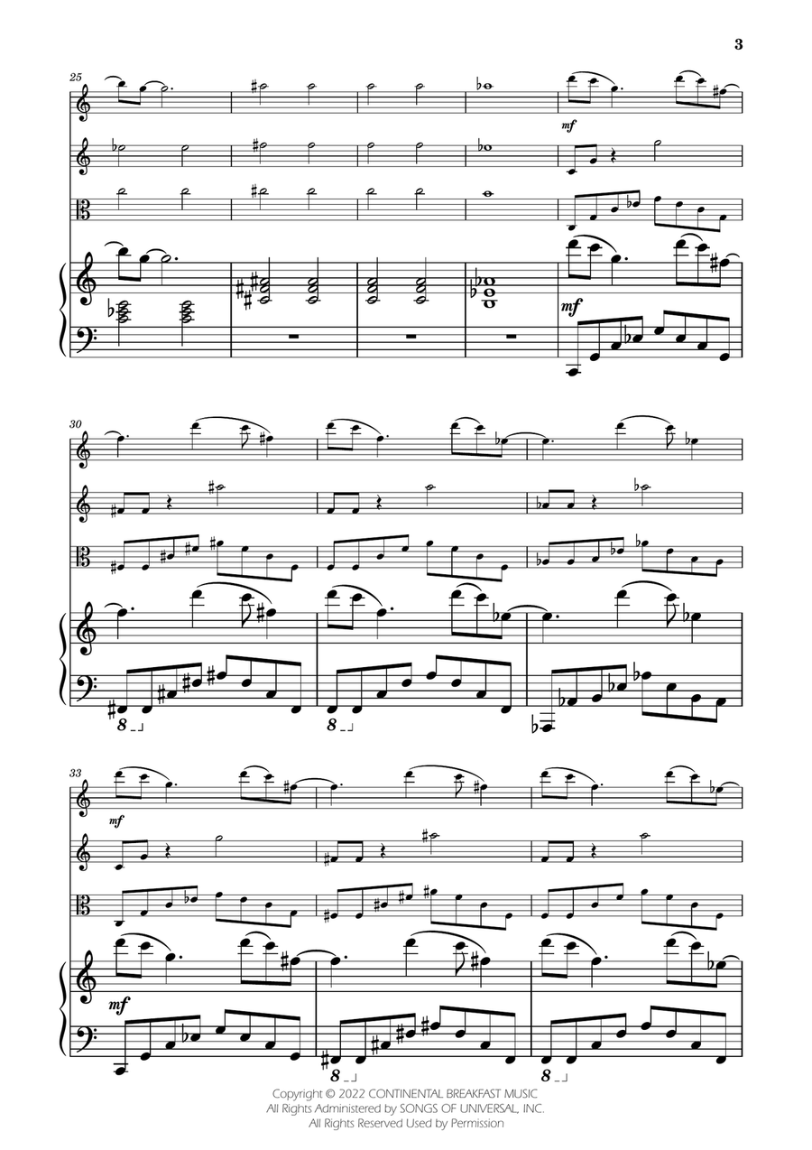 Severance - Main Title Theme String Trio scores gallery preview page 3
