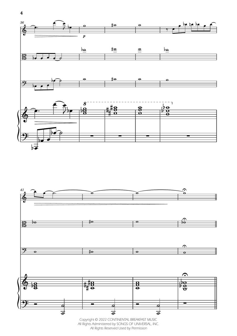 Severance - Main Title Theme String Trio scores gallery preview page 4