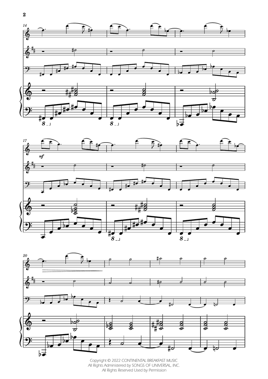 Severance - Main Title Theme Woodwind Trio scores gallery preview page 2