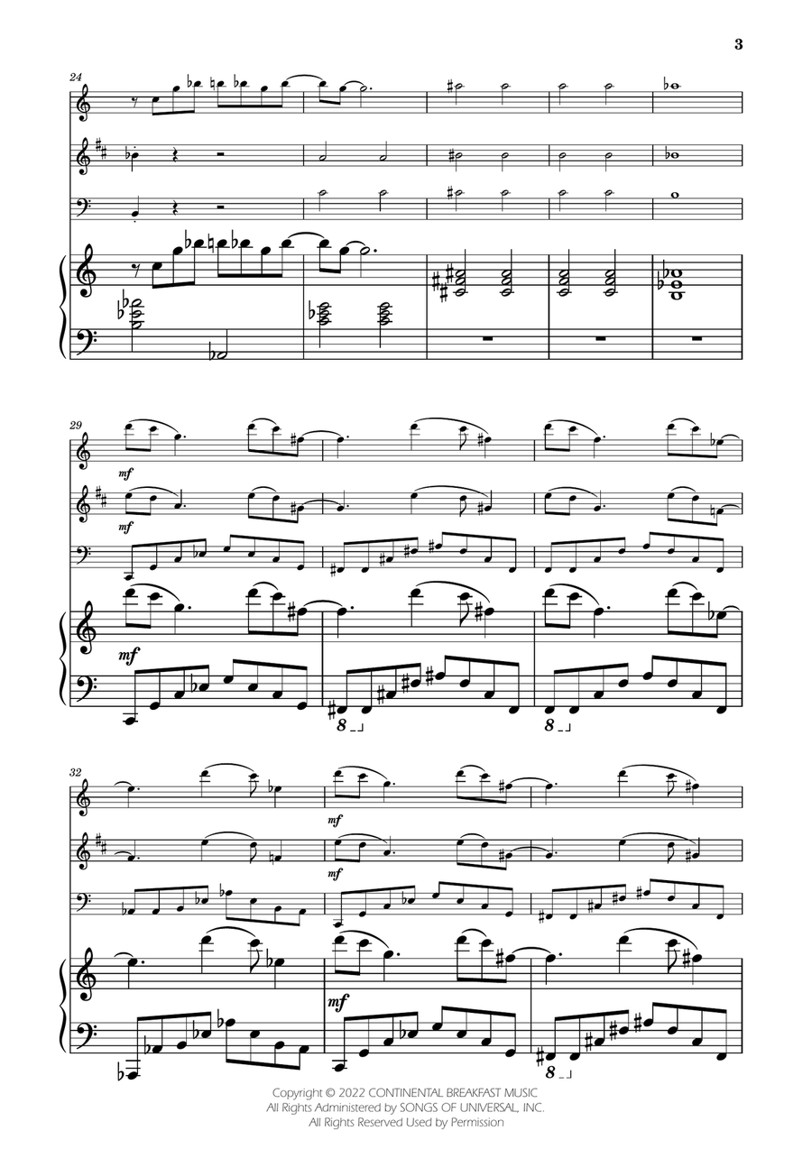 Severance - Main Title Theme Woodwind Trio scores gallery preview page 3