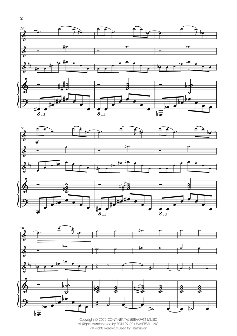 Severance - Main Title Theme Woodwind Trio scores gallery preview page 2