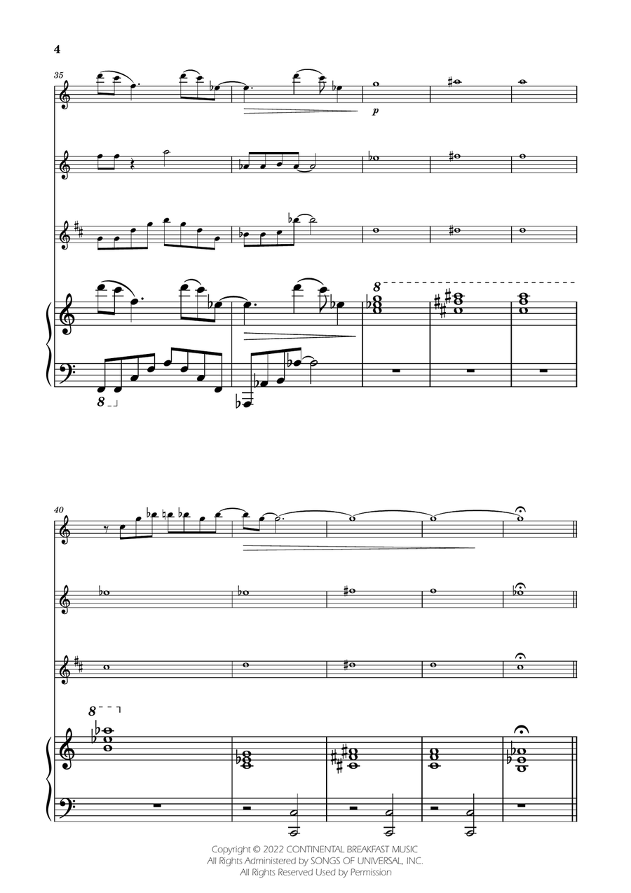 Severance - Main Title Theme Woodwind Trio scores gallery preview page 4