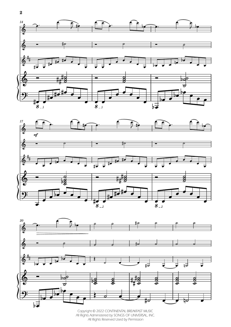Severance - Main Title Theme Woodwind Trio scores gallery preview page 2