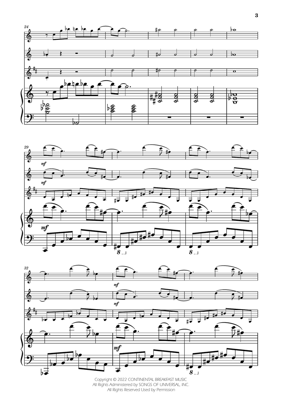 Severance - Main Title Theme Woodwind Trio scores gallery preview page 3