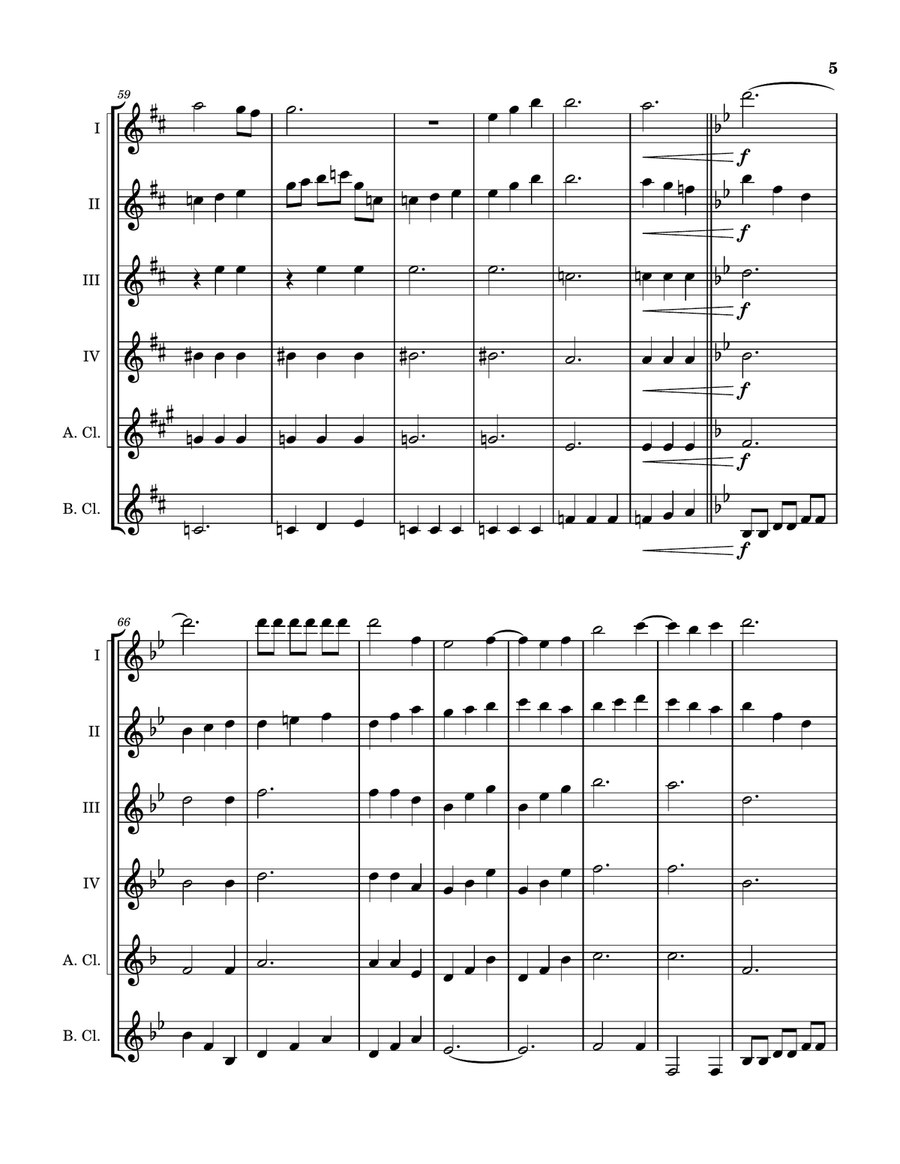 Anyone Who Had A Heart Clarinet Quintet scores gallery preview page 6