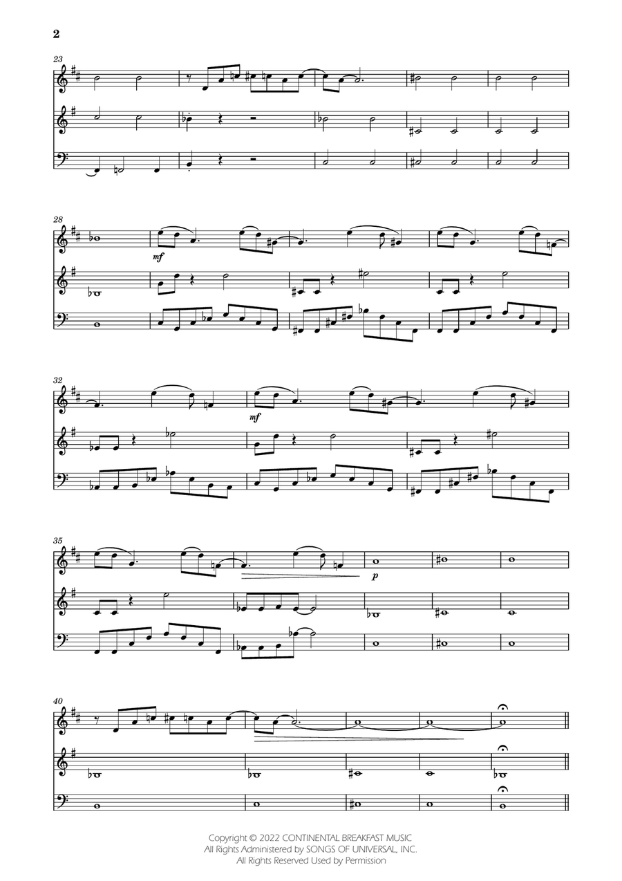 Severance - Main Title Theme Brass Trio scores gallery preview page 2
