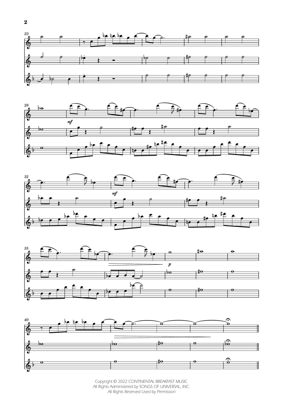 Severance - Main Title Theme Flute Trio scores gallery preview page 2