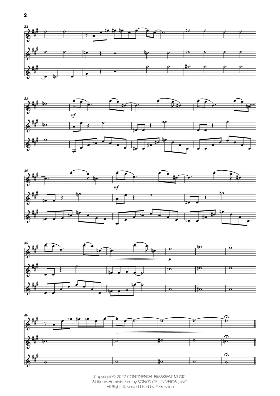 Severance - Main Title Theme Woodwind Trio scores gallery preview page 2