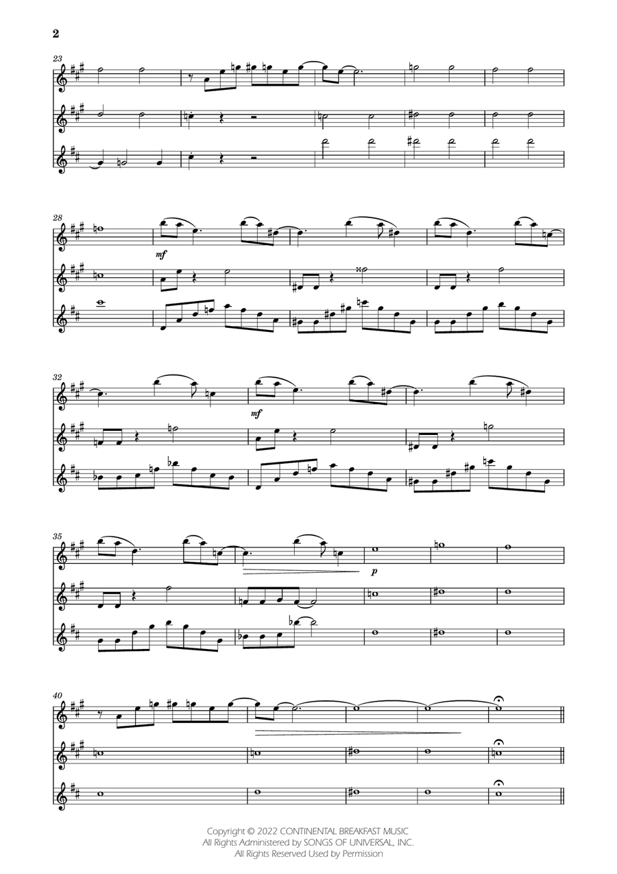 Severance - Main Title Theme Woodwind Trio scores gallery preview page 2