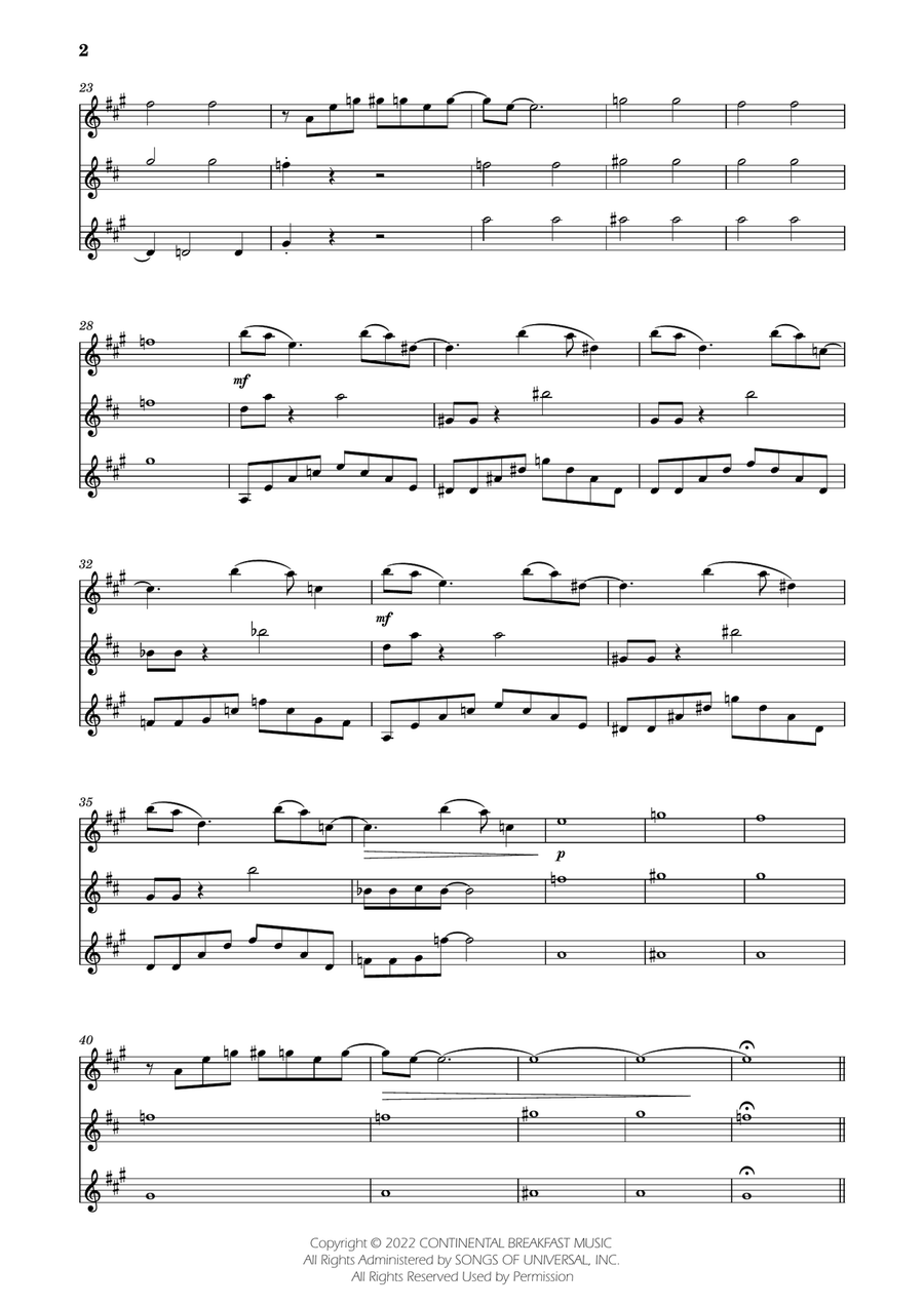 Severance - Main Title Theme Woodwind Trio scores gallery preview page 2