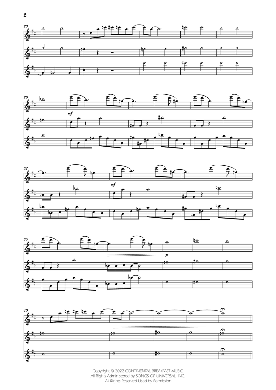 Severance - Main Title Theme Woodwind Trio scores gallery preview page 2