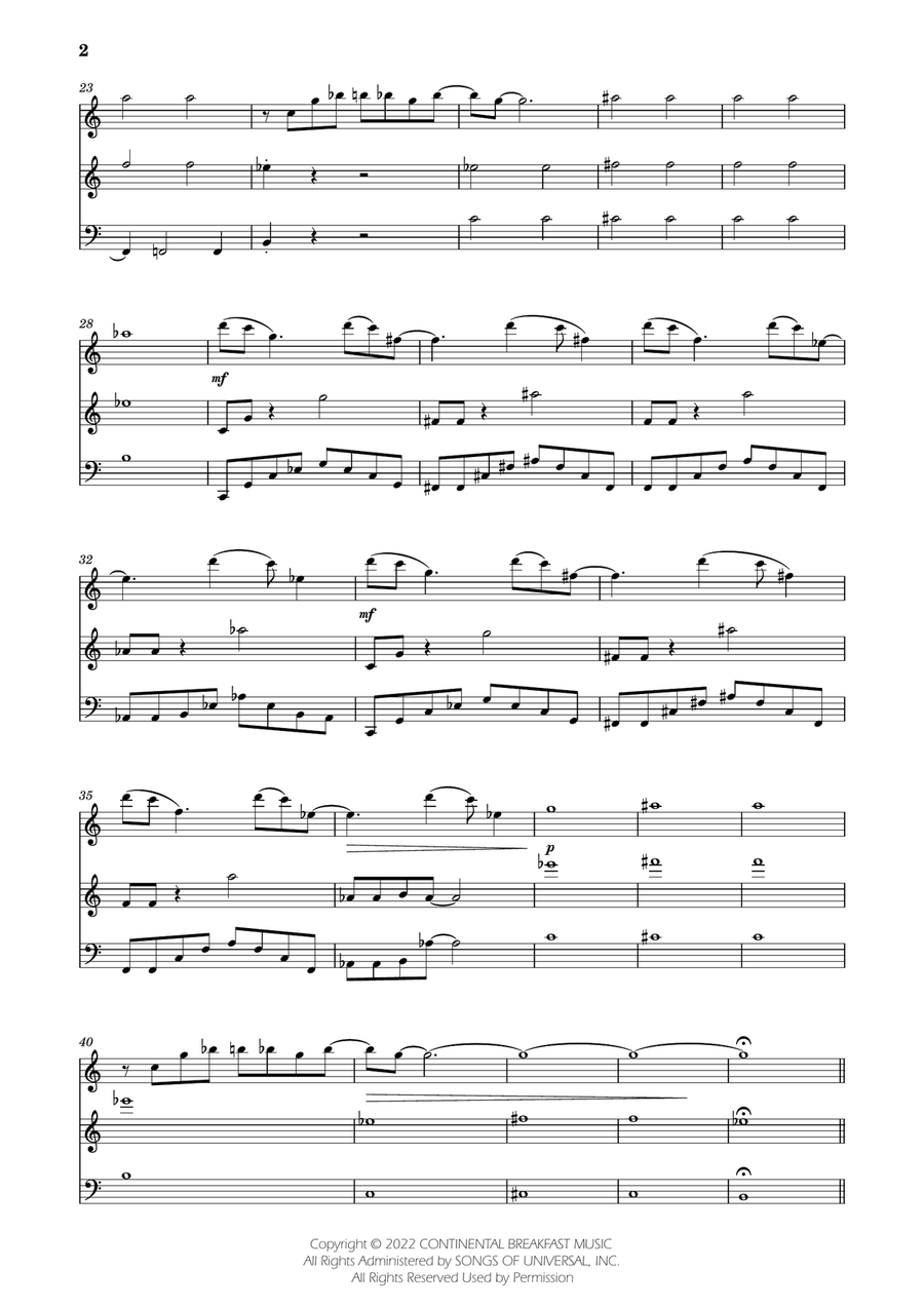 Severance - Main Title Theme String Trio scores gallery preview page 2