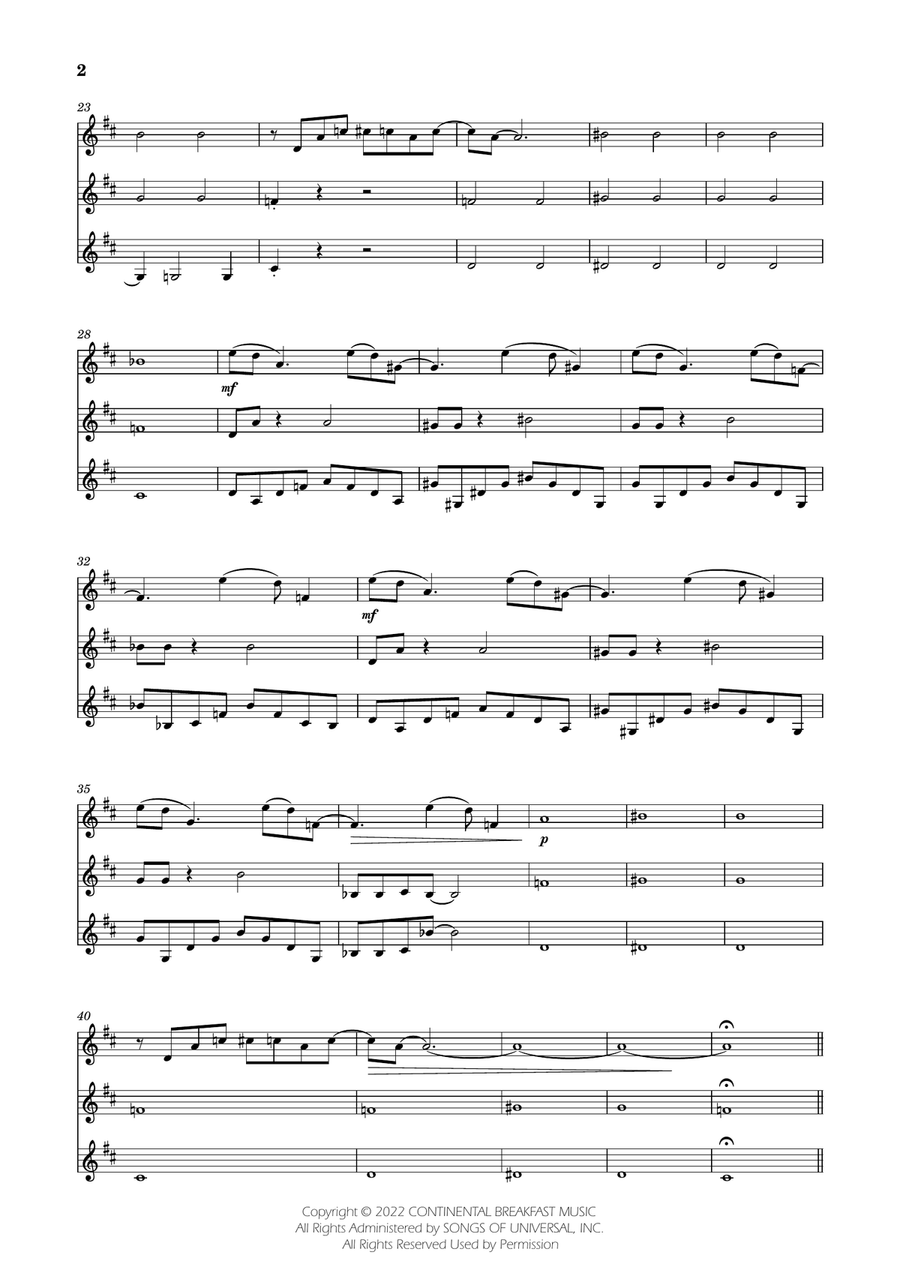 Severance - Main Title Theme Trumpet Trio scores gallery preview page 2