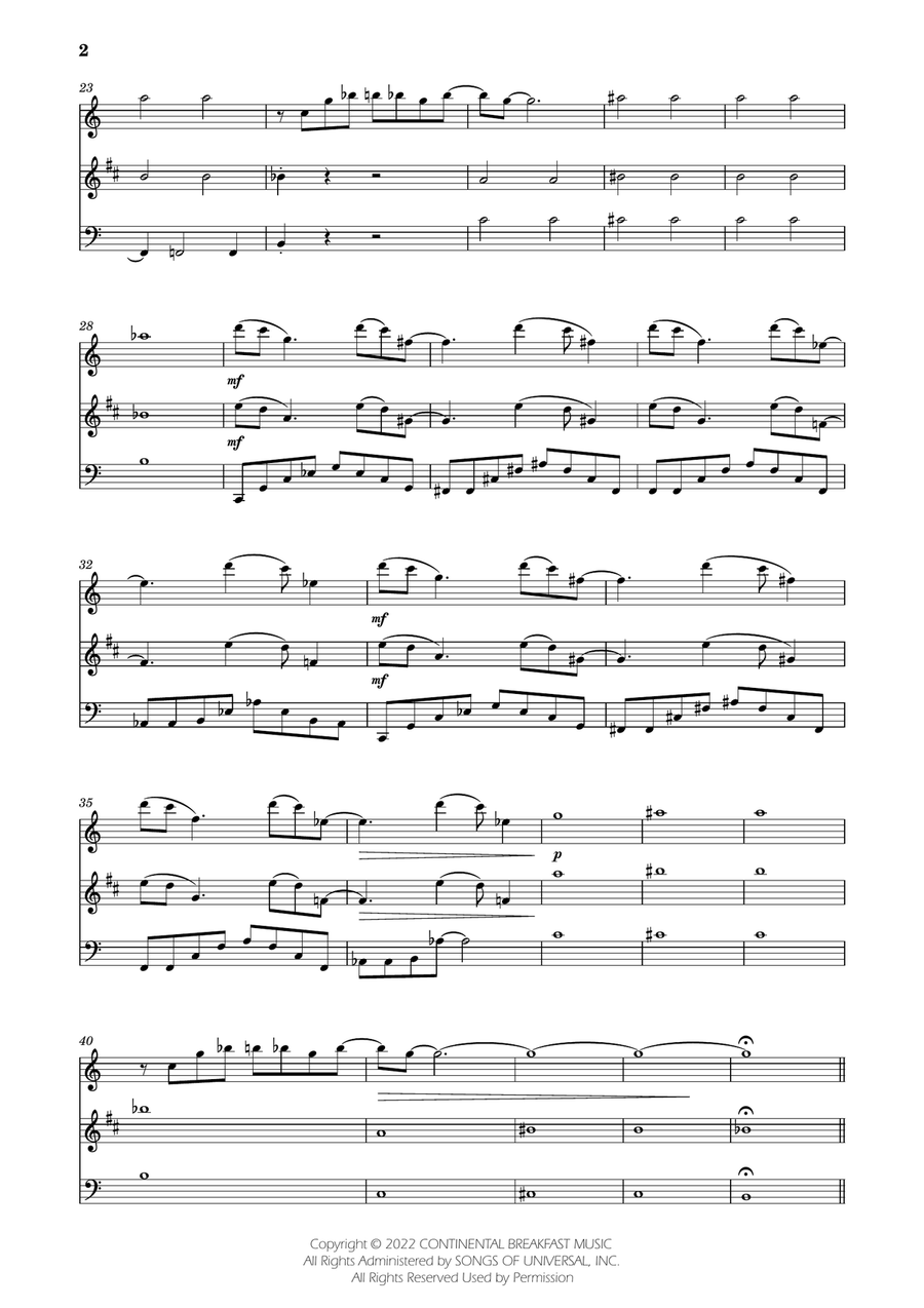 Severance - Main Title Theme Woodwind Trio scores gallery preview page 2