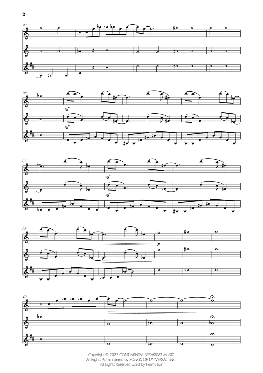Severance - Main Title Theme Woodwind Trio scores gallery preview page 2