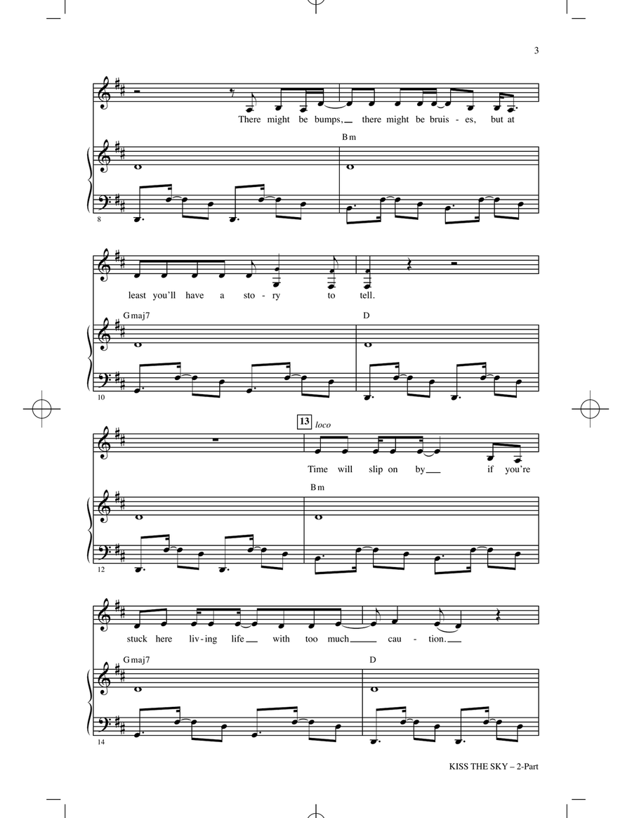 Kiss The Sky (from The Wild Robot) (arr. Roger Emerson) 2-Part scores gallery preview page 3