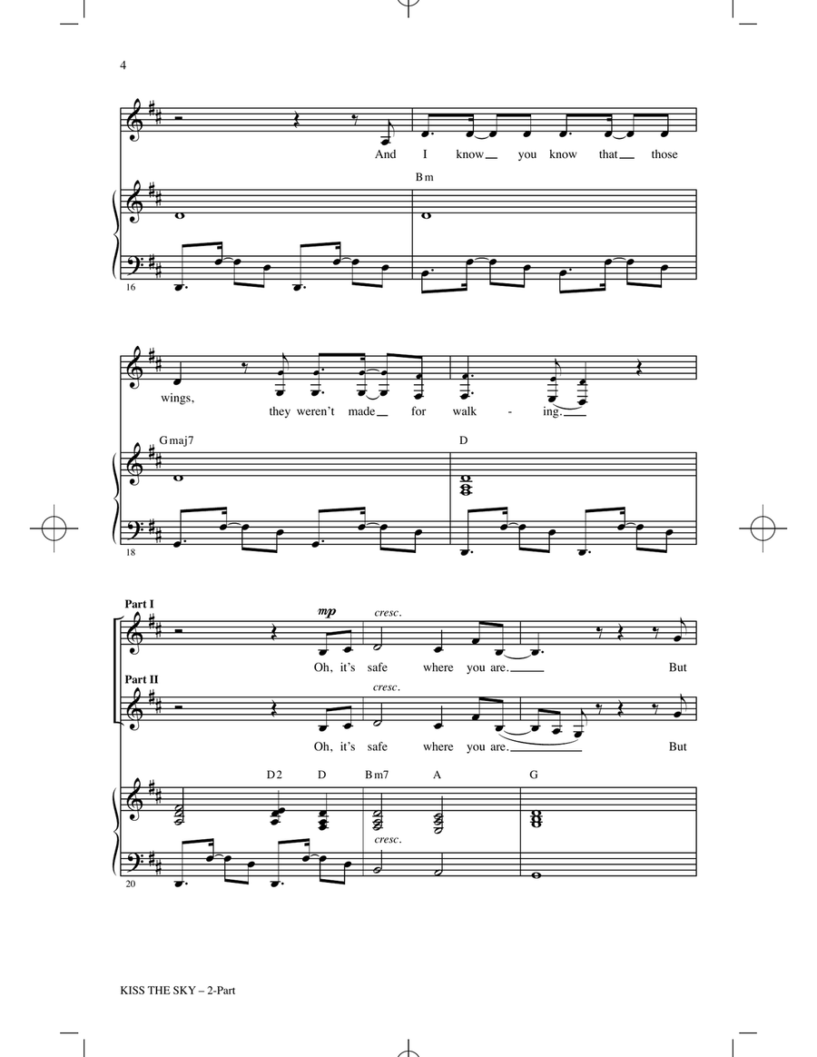 Kiss The Sky (from The Wild Robot) (arr. Roger Emerson) 2-Part scores gallery preview page 4