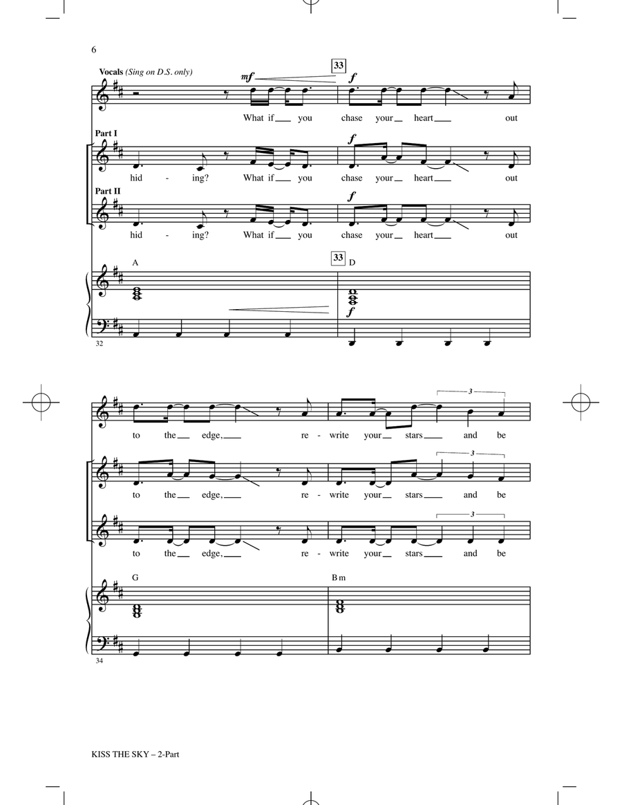 Kiss The Sky (from The Wild Robot) (arr. Roger Emerson) 2-Part scores gallery preview page 6
