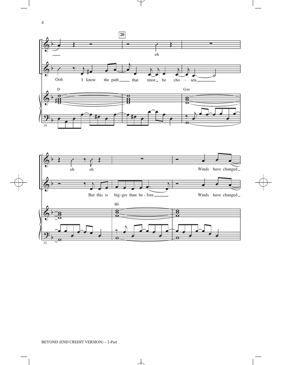 Beyond (End Credit Version) (from Moana 2) (arr. Mac Huff) 2-Part scores gallery preview page 3