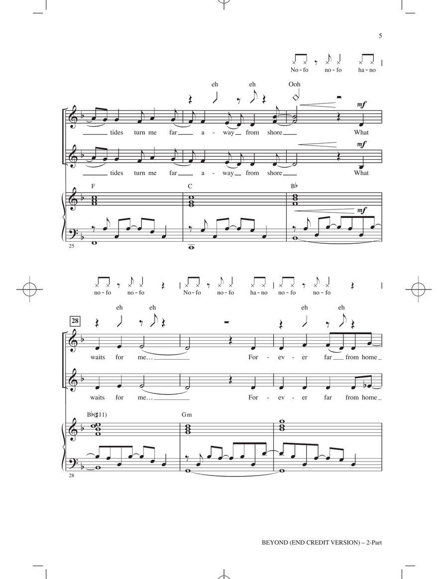 Beyond (End Credit Version) (from Moana 2) (arr. Mac Huff) 2-Part scores gallery preview page 4