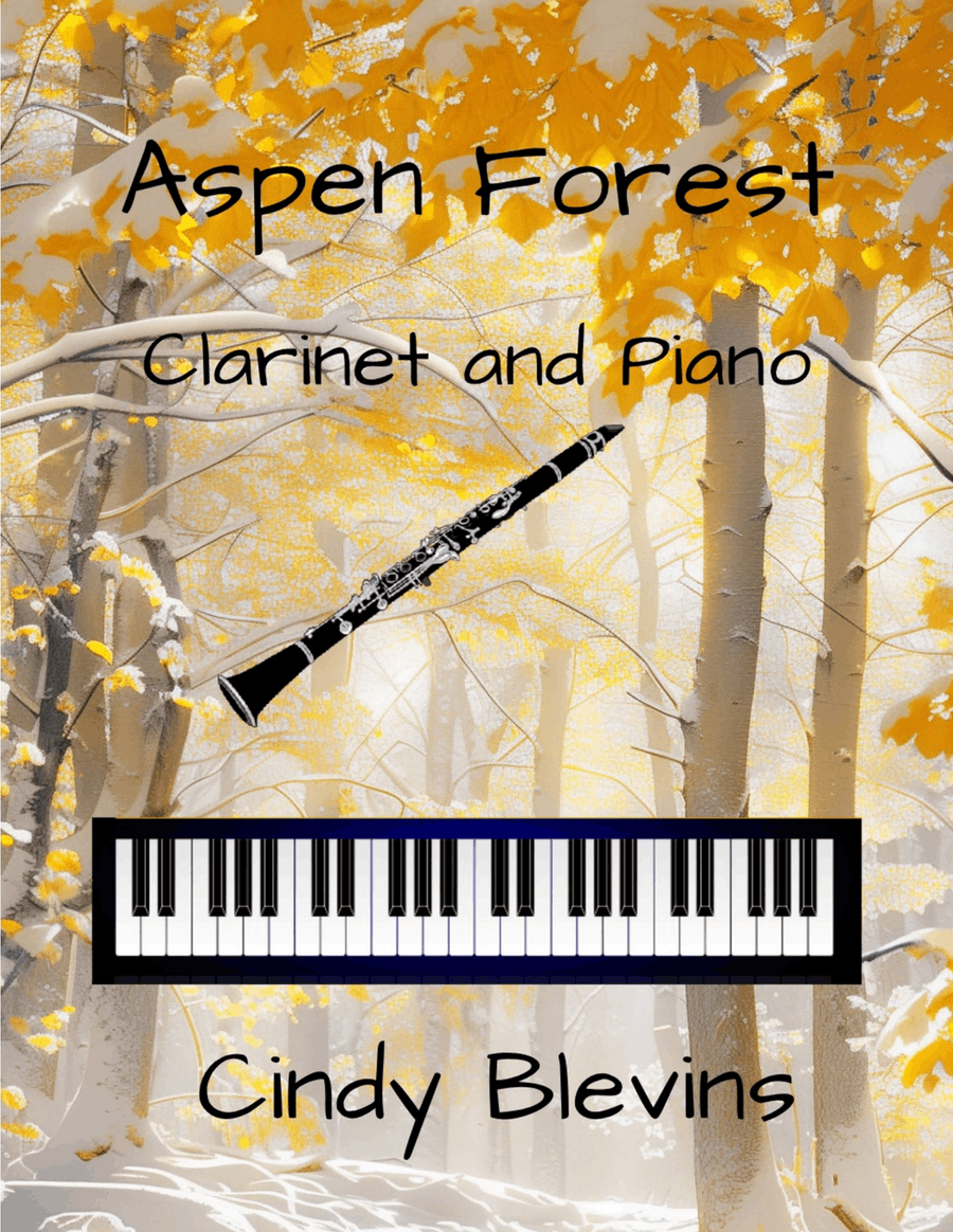 Aspen Forest, an original piece for clarinet and piano B-Flat Clarinet scores gallery preview page 1