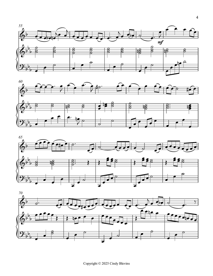 Aspen Forest, an original piece for clarinet and piano B-Flat Clarinet scores gallery preview page 5