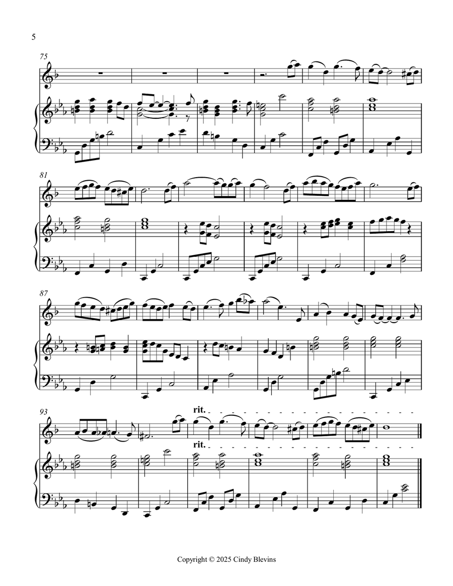 Aspen Forest, an original piece for clarinet and piano B-Flat Clarinet scores gallery preview page 6