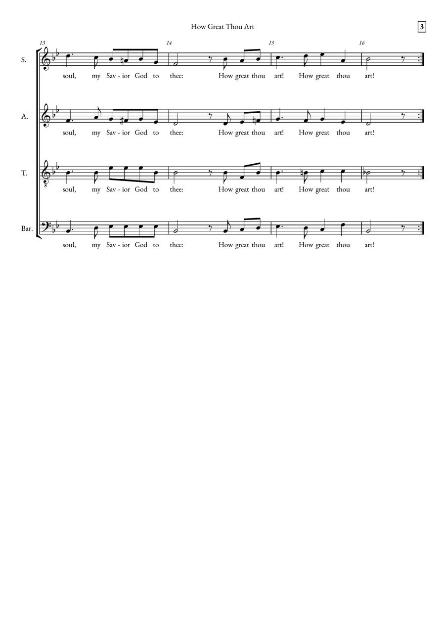How Great Thou Art How Great Thou Art 4-Part scores gallery preview page 3