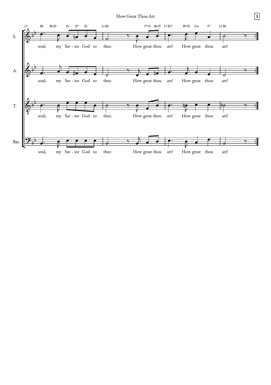 How Great Thou Art How Great Thou Art 4-Part scores gallery preview page 3