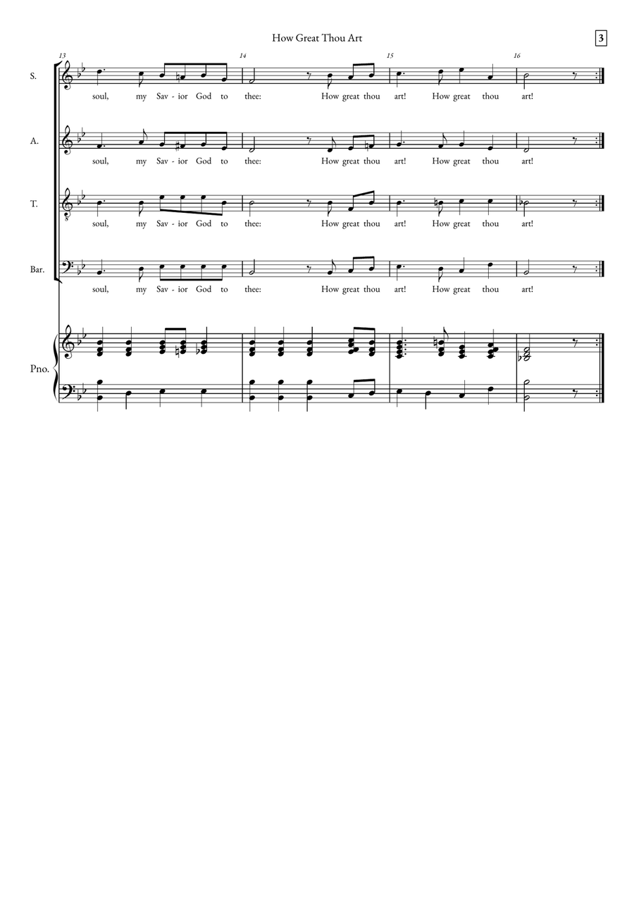 How Great Thou Art How Great Thou Art 4-Part scores gallery preview page 3