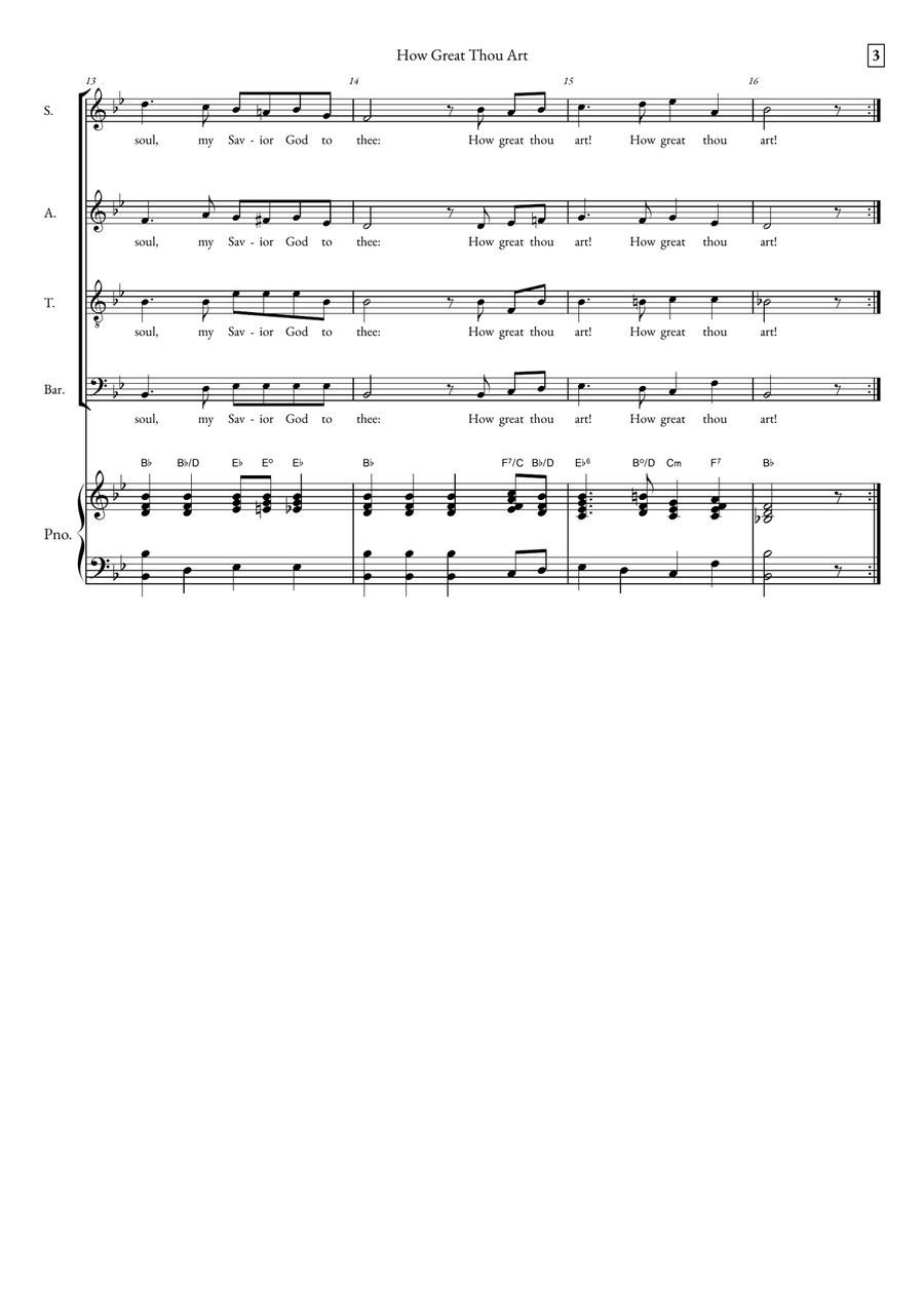 How Great Thou Art How Great Thou Art 4-Part scores gallery preview page 3