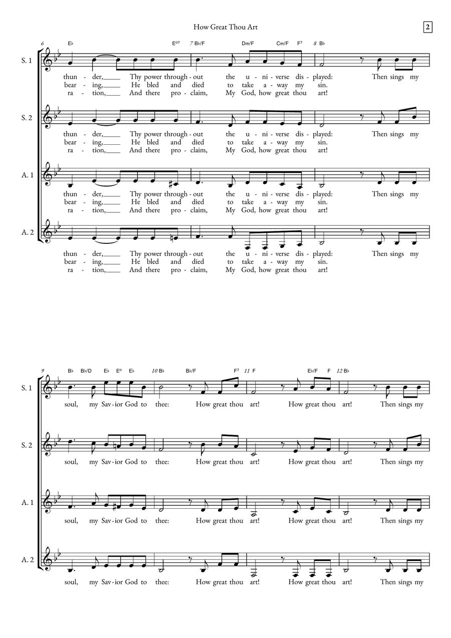 How Great Thou Art How Great Thou Art SSAA scores gallery preview page 2