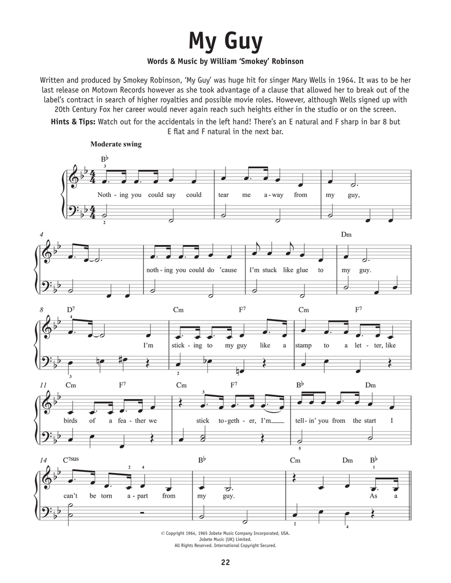 My Guy My Guy Easy Piano scores gallery preview page 1