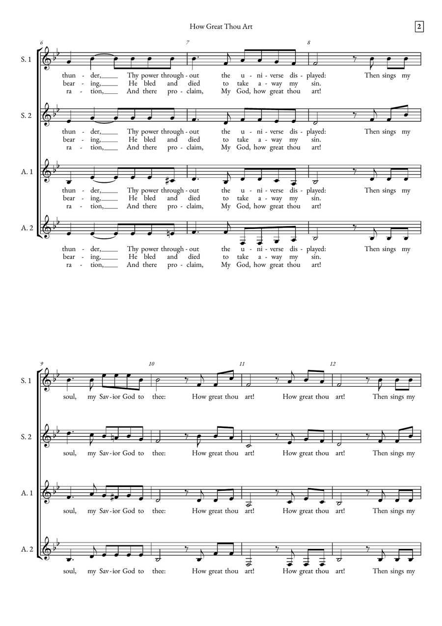 How Great Thou Art How Great Thou Art SSAA scores gallery preview page 2