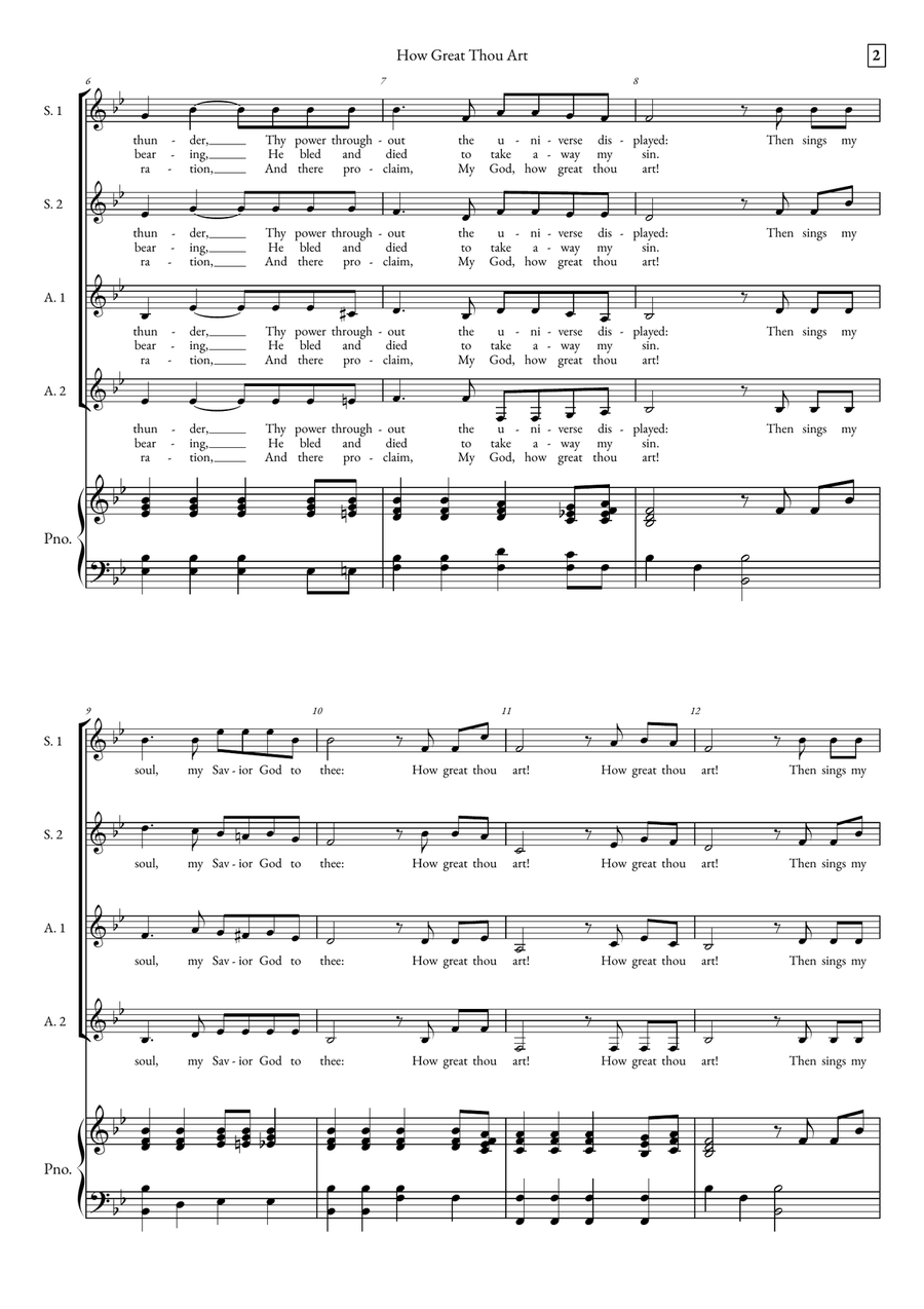 How Great Thou Art How Great Thou Art SSAA scores gallery preview page 2