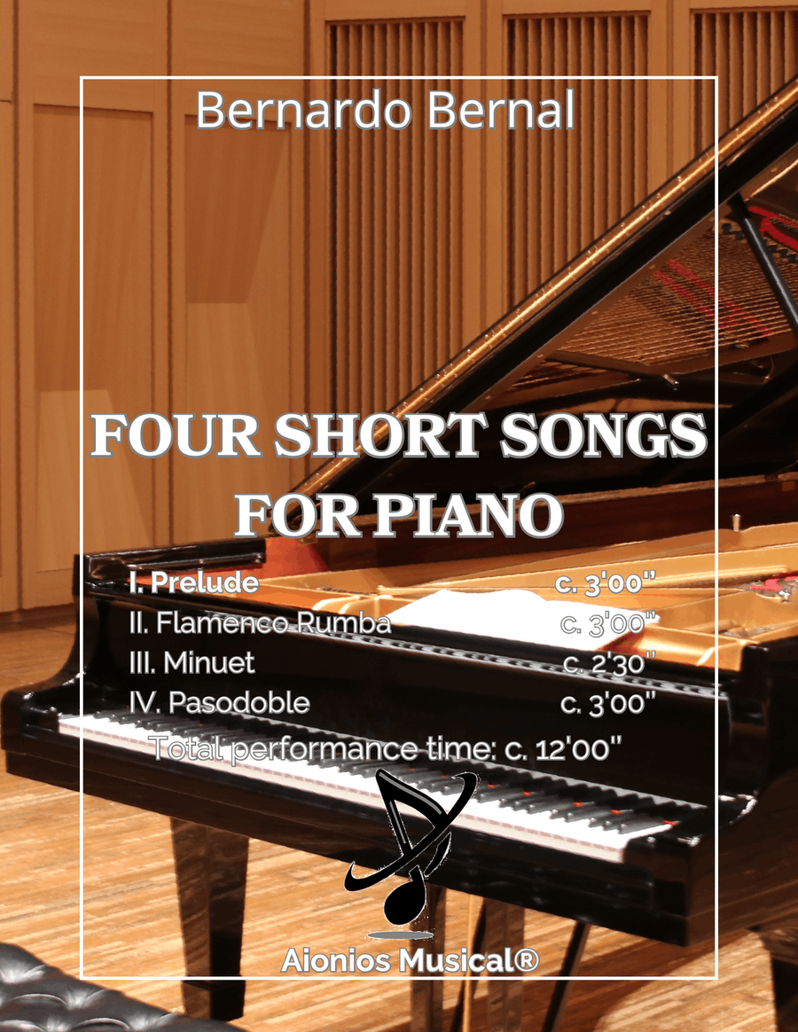 Four Short Songs for Piano - I. Prelude Piano Solo scores gallery preview page 1