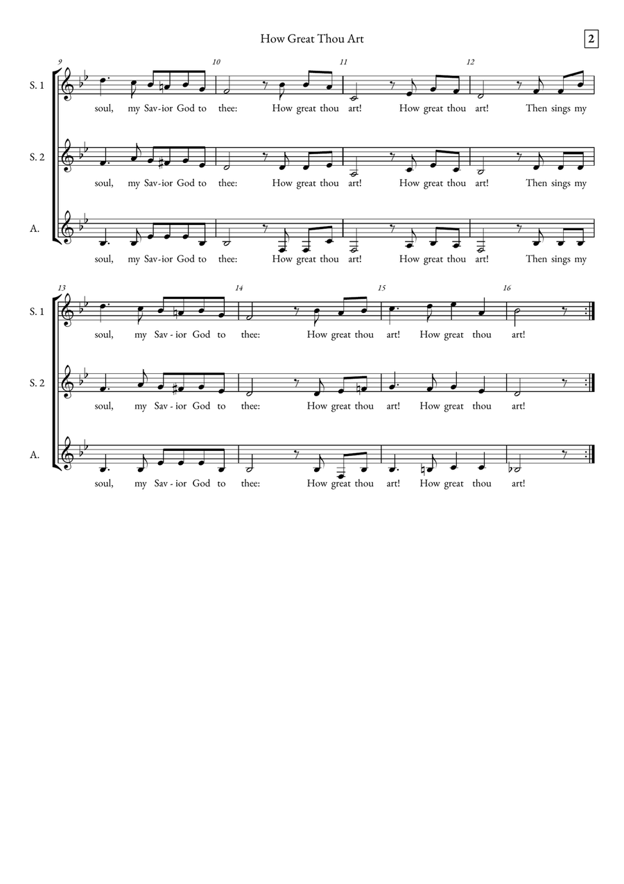 How Great Thou Art How Great Thou Art SSA scores gallery preview page 2