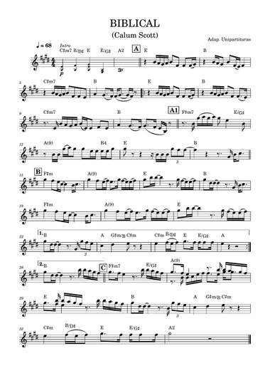 Biblical - Partitura com cifra