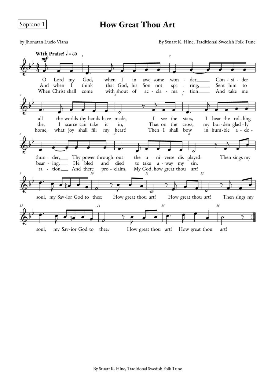 How Great Thou Art How Great Thou Art Women's Choir scores gallery preview page 4